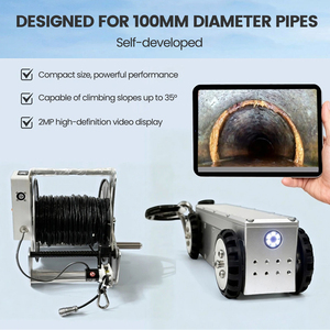 4 Inch <b>Mini</b> Waterproof 100M Cable Sewer Pipe Inspection Crawler Camera <b>Robot</b> System - Product Image 5