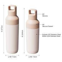 Botella de Agua Aislada de Acero Inoxidable con Tapa Múltiple, Tapa a Prueba de Fugas para Bebidas Frías/Calientes, Gimnasio, Deportes, Viajes, Libre de BPA, Portátil