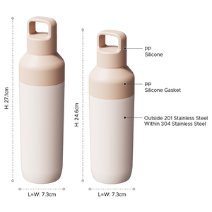 Botella de Agua Aislada de Acero Inoxidable con Tapa Múltiple, Tapa a Prueba de Fugas para Bebidas Frías/Calientes, Gimnasio, Deportes, Viajes, Libre de BPA, Portátil - Product Image 2