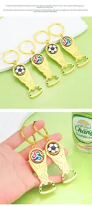 Porte-clés multifonctionnel ouvre-bouteille avec drapeau de pays de la Coupe du Monde de football, cadeau souvenir pour les fans de football - Product Image 4