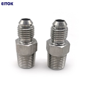 Conector Hidráulico de Acero Inoxidable, Adaptador de Manguera de 3/8 NPT, Conector Hidráulico Macho JIC 375, Accesorio para Tubo - Product Image 1