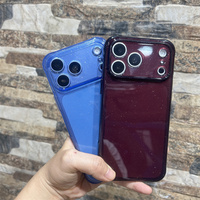 Casing HP Transparan Berkilau 2.3MM, Anti Benturan Empat Sudut, Desain Girly untuk iPhone 18 17 16 15 Pro Max