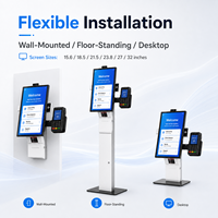 Kiosco con Pantalla Táctil Android de 21.5 Pulgadas, Máquina para Pedir Café, Terminal de Punto de Venta de Autoservicio para Supermercados con Código de Barras