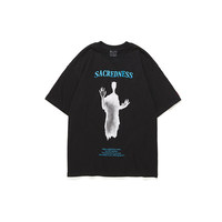 T-shirt Hip Hop à manches courtes avec logo personnalisé, coupe ample tendance américaine, imprimé sur le col, coton et élasthanne, inspiré des célébrités