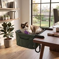 Hamac pour chat réglable à fixer sur table, lavable en machine, rembourrage doux en peluche, coussin résistant aux rayures en micro-tissu Ripstop pour