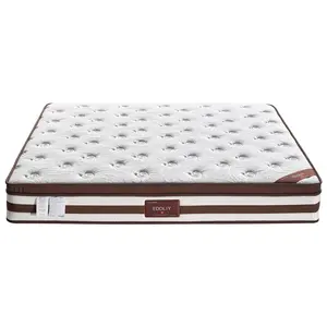 小型双床垫记忆泡沫-混合螺旋弹簧4英尺床垫120 x 190厘米-8英寸深绗缝弹簧透气