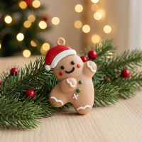 Lot de 3 bougies parfumées en cire de soja peintes à la main, thème personnages de Noël, coffret cadeau, fournisseur de décorations de fêtes en gros