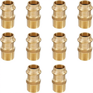 Raccords de pression hexagonaux ronds en laiton et cuivre <span class=keywords><strong>1</strong></span>/<span class=keywords><strong>2</strong></span> pouce x <span class=keywords><strong>1</strong></span>/<span class=keywords><strong>2</strong></span> pouce NPT mâle - Product Image 2