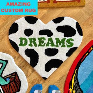 Alfombra con mechones personalizada hecha a mano en cualquier forma, alfombras de dormitorio con cualquier patrón, alfombra personalizada con logotipo, alfombra al por mayor - Product Image 4