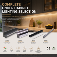 Éclairage LED oblique à 45 degrés sous l'armoire, profil en aluminium lumineux, lumière d'armoire YBCGTZ-24