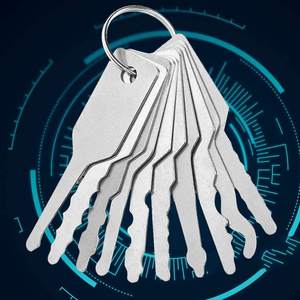 10 pezzi in acciaio inox Jiggler chiave <span class=keywords><strong>Master</strong></span> Set a prova di ruggine cilindro strumenti di pratica - Product Image 5