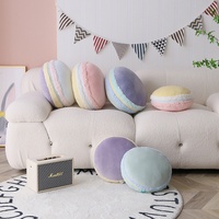 Coussin en peluche Macaron français coloré pour canapé et lit, en coton PP | Jouets TYL