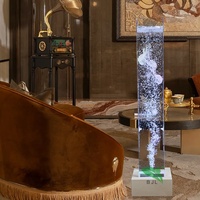 Décoration de fête de mariage à domicile, éclairage LED changeant de couleur, colonne de fontaine à bulles d'eau, lampe de décoration intérieure