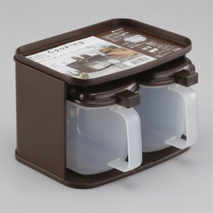 Inomata-Mini botella marrón de almacenamiento para condimentos de cocina - Product Image 1