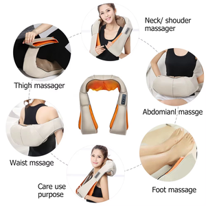 Breokang Hot Sale <b>Electric</b> Kneading Shiatsu Shoulder <b>Back</b> and Neck <b>Massager</b> with Heating High Quality Mesh Cloth - Product Image 4