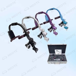 Lupa <span class=keywords><strong>Dental</strong></span> Lupa 5W LED Headlight Set 5 6 8x Lupas Binoculares <span class=keywords><strong>de</strong></span> gran aumento Negro Plata Azul Púrpura UE EE. UU. Enchufe - Product Image 1