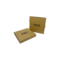 Vente en gros en stock boîte à pizza en carton ondulé portable et réutilisable avec stratification mate gaufrage logo personnalisé imprimé
