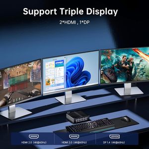 มินิพีซีอุตสาหกรรมไร้พัดลม Partaker รุ่น I7 1355U I5 1335U 3x2.5G LAN 2xDDR5 PCIe4.0 8xCOM GPIO ไฟร์วอลล์ NAS คอมพิวเตอร์ I6 ทนทาน ฝังตัวในตัว - Product Image 2