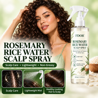 Semprotan Air Beras Rosemary 200ml, Mist Penutrisi Akar Rambut Tanpa Bilas, Ringan Tidak Berminyak Untuk Pemakaian Sehari-hari, OEM ODM Label Pribadi