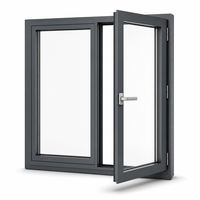 Fenêtre à battant en aluminium, double vitrage, moustiquaire, verrouillage multipoints, étanche, revêtement poudré, ouverture vers l'extérieur, fabricant