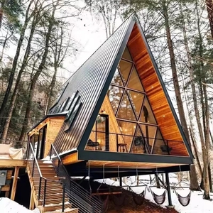 Tam giác nhà tiền chế kết cấu thép xây dựng căn hộ thiết kế hiện đại - Product Image 2