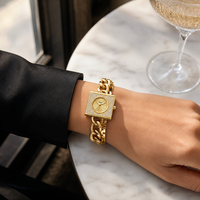 Montre de luxe pour femme à cadran carré entièrement sertie de diamants, Chenlong, étanche, à quartz, avec bracelet en alliage et aiguilles.
