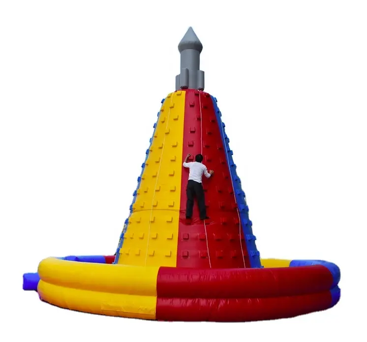 Torre de escalada inflable de uso comercial, fábrica Guangzhou Trust, para juegos de escalada