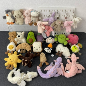 Porte-clés Ezbaby Motifs <span class=keywords><strong>Ours</strong></span> Barcelone, Aubergine, Croissant ; Tampon en plastique Remplissage Coton PP 0-11 cm 14+ Articles Cadeaux en Gros - Product Image 2