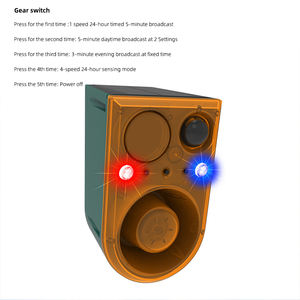 Lampe d'alarme solaire 5V avec détecteur infrarouge pour animaux, destructeur avec capteur de mouvement, haut-parleur vocal d'enregistrement extérieur 129db - Product Image 4
