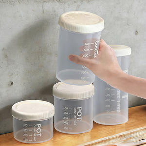 Transparent Food <b>Storage</b> <b>Jars</b> With Lid Measuring Scale <b>For</b> <b>Kitchen</b> Use 500Ml 800Ml 1500Ml Capacity - Product Image 1