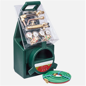 Kit de soudage et de découpe en laiton multifonctionnel portable, comprend un régulateur et une bouteille de gaz dans une boîte à outils de soudage et de découpe - Product Image 1