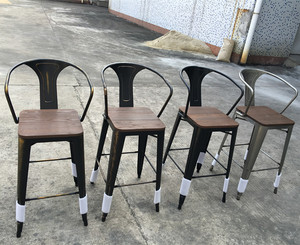 Chine fabricant vendre <span class=keywords><strong>pas</strong></span> <span class=keywords><strong>cher</strong></span> Elm bois siège en métal vintage <span class=keywords><strong>bar</strong></span> chaises tabourets <span class=keywords><strong>avec</strong></span> <span class=keywords><strong>accoudoir</strong></span> et dossier - Product Image 6