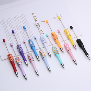 NEW Style Star Shaped Multi-color DIY <b>Plastic</b> <b>Bead</b> Handmade Rhinestone Ballpoint Pens for Gifts - Product Image 1