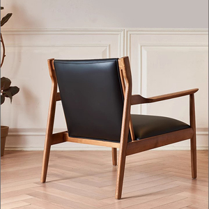 Chaise de salle à manger de loisirs en bois massif rétro chaise de canapé simple chaise de salon dossier de <span class=keywords><strong>fauteuil</strong></span> Japandi chaises de salon simples - Product Image 4