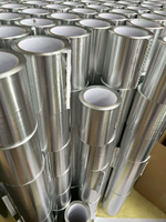 Ruban adhésif argenté renforcé en aluminium PET, étanche 30u, haute résistance, pour réfrigérateur et CVC, sans doublure