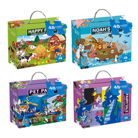 Amazons Set Mainan Matras Jigsaw Puzzle Anak-anak, Set Mainan Tikar Puzzle Blok Besar Dinosaurus Laut Game Edukasi Awal