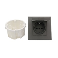 Prise murale Schuko encastrée BENDI 86, étanche IP22 avec couvercle rabattable, norme russe, prise électrique murale EU 16A 250V, boîte de jonction