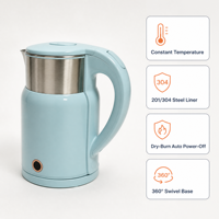 Bouilloire Électrique en Acier Inoxydable 2,5 L, Accessoires SKD, Commande en Gros, Bouilloire Isotherme pour Eau Chaude