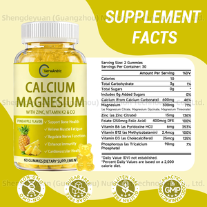 Gomitas OEM sin azúcar de calcio <span class=keywords><strong>y</strong></span> <span class=keywords><strong>magnesio</strong></span> <span class=keywords><strong>con</strong></span> <span class=keywords><strong>zinc</strong></span> <span class=keywords><strong>y</strong></span> vitamina K2 D3, suplementos para el sistema inmunológico <span class=keywords><strong>y</strong></span> el estado de ánimo para adultos - Product Image 2