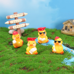 Figurines décoratives créatives en résine en forme de canard, miniatures, pour aquarium, bonsaï, décoration de jardin, ornements d'animaux mignons - Product Image 3