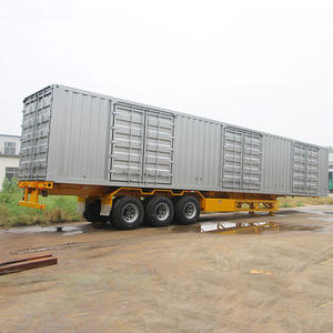 3 essieux Van Truck Trailer Boîte fermée Cargo Transport PVC Bâche coulissante 45FT 40FT Rideau côté <span class=keywords><strong>Semi</strong></span>-<span class=keywords><strong>remorque</strong></span> - Product Image 6