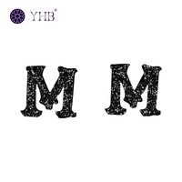Logo personnalisé en strass avec motif de réparation sans transfert thermique, motifs thermocollants pour vêtements