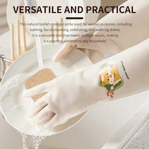 Etiqueta privada personalizada 100% Natural Biodegradable Baño Ducha Exfoliante <span class=keywords><strong>Lufa</strong></span> Scrubber Organic Loofah Pad <span class=keywords><strong>Esponja</strong></span> para el cuerpo o plato - Product Image 5