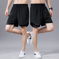 Shorts de sport mi-longs unisexes pour l'été, marathon, athlétisme, fitness, course à pied, séchage rapide, doublure intérieure en polyester, entraînement trois-quarts