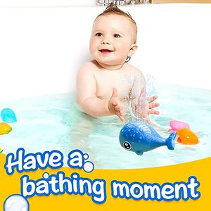 B/O Phun Nước Cá Voi Đồ Chơi Kid Vui Tắm Đồ Chơi Với Ánh Sáng - Product Image 2