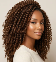 Tresses au crochet Spring Twist de 8 pouces, bouclées, style africain, synthétiques haute température