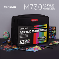 Ensemble de marqueurs acryliques à pointe pinceau Languo New Pro 432 couleurs
