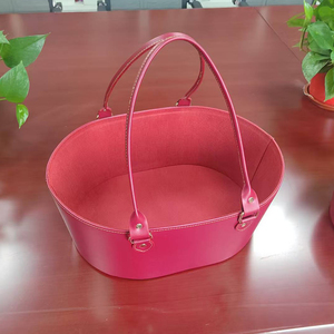 Recién llegado, cesta de regalos de cuero PU <span class=keywords><strong>para</strong></span> almacenar bolas de hilo/revistas/Paquete de frutas y verduras con asa - Product Image 6