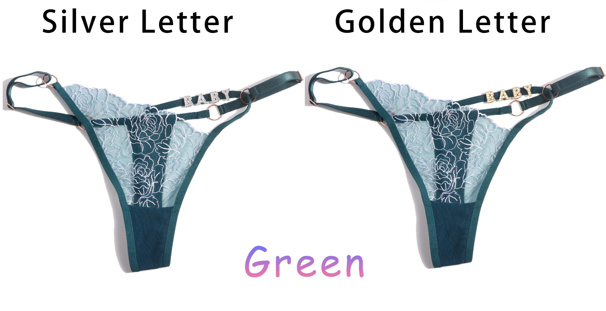 green with letter