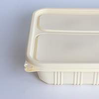 Boîte à lunch jetable biodégradable en amidon de maïs, contenants alimentaires pour sushi et nouilles, restauration